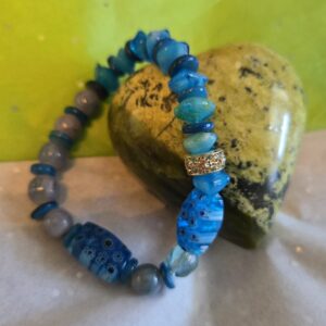 Blue Bead Bracelet 16