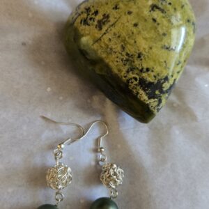 Silver & Green Earrings 25